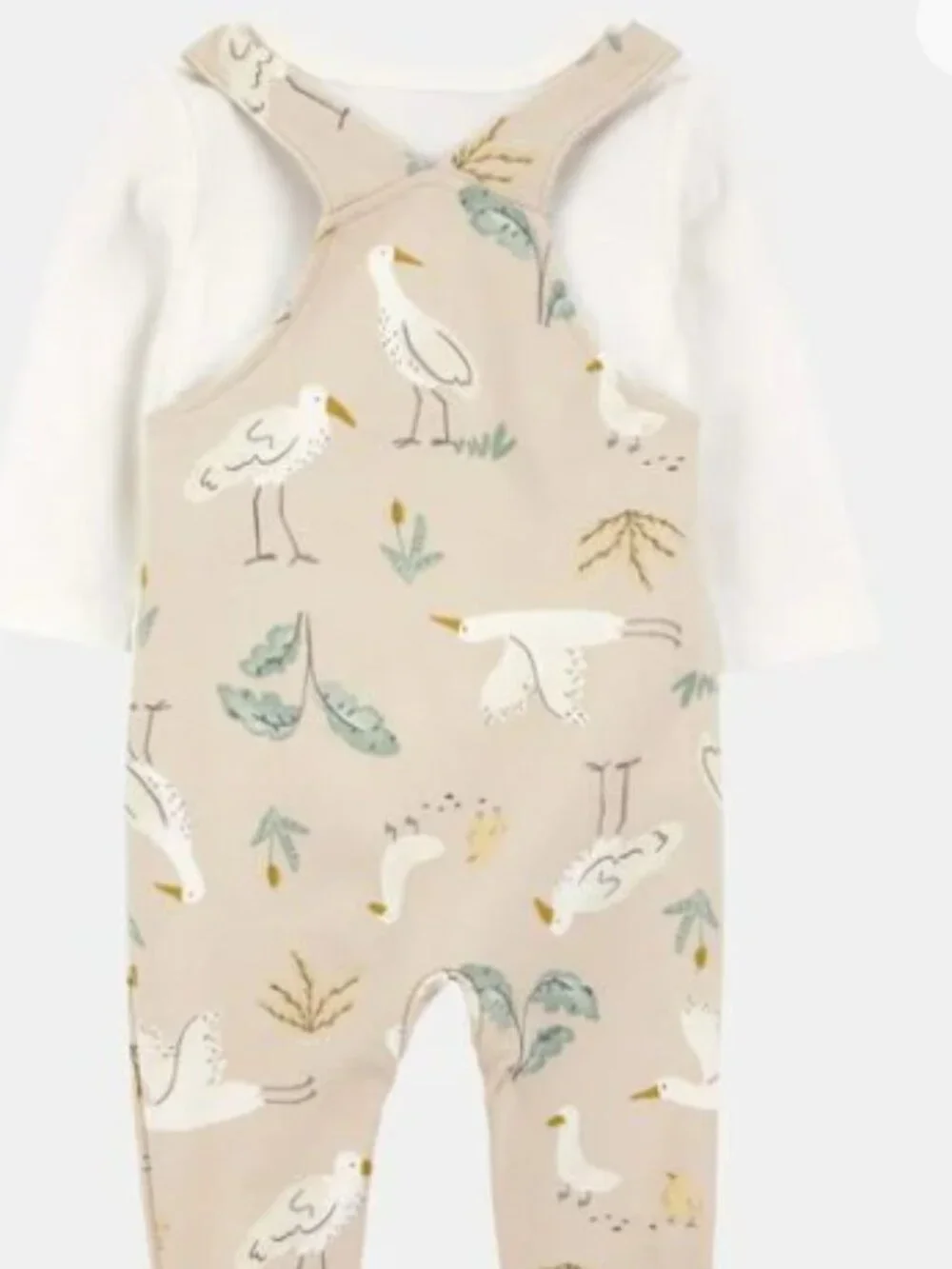 NWT Carter’s Baby Boy 2-Piece Outfit Set Bird Print Overalls & Long Sleeve Tee - Picture 4 of 6